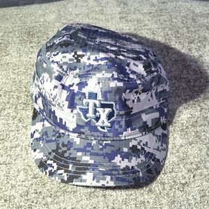 Digital Camo Navy Texas Soft Baseball Style Cap, Velcro Closure
